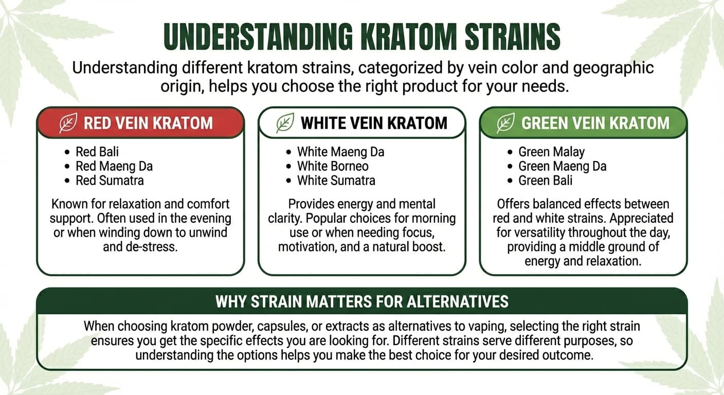 kratom strains infogrpahic